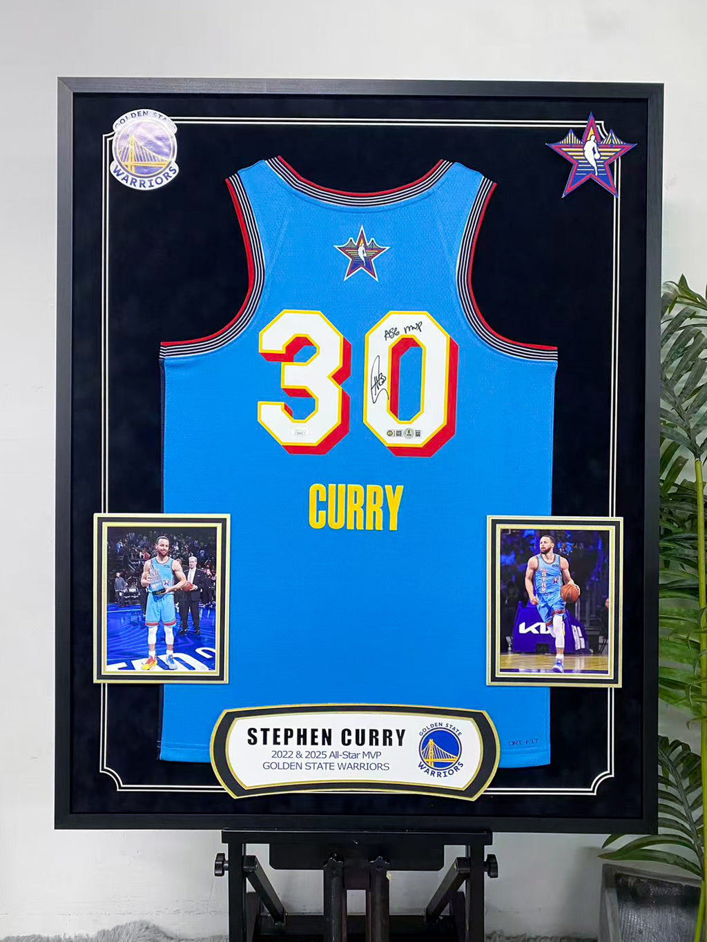 Stephen Curry Golden State Warriors All‑Star #30 Signed Jersey Framing