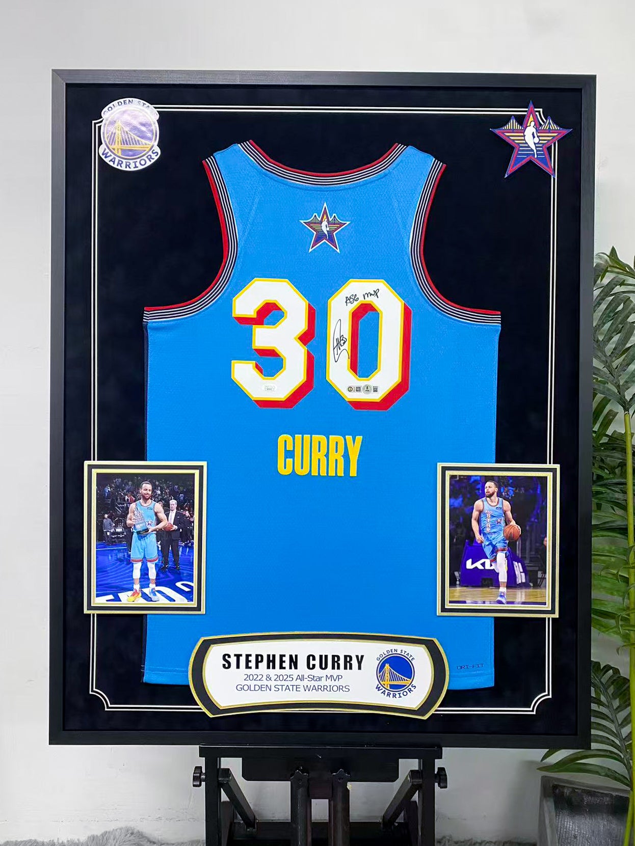 Stephen Curry Golden State Warriors All‑Star #30 Signed Jersey Framing