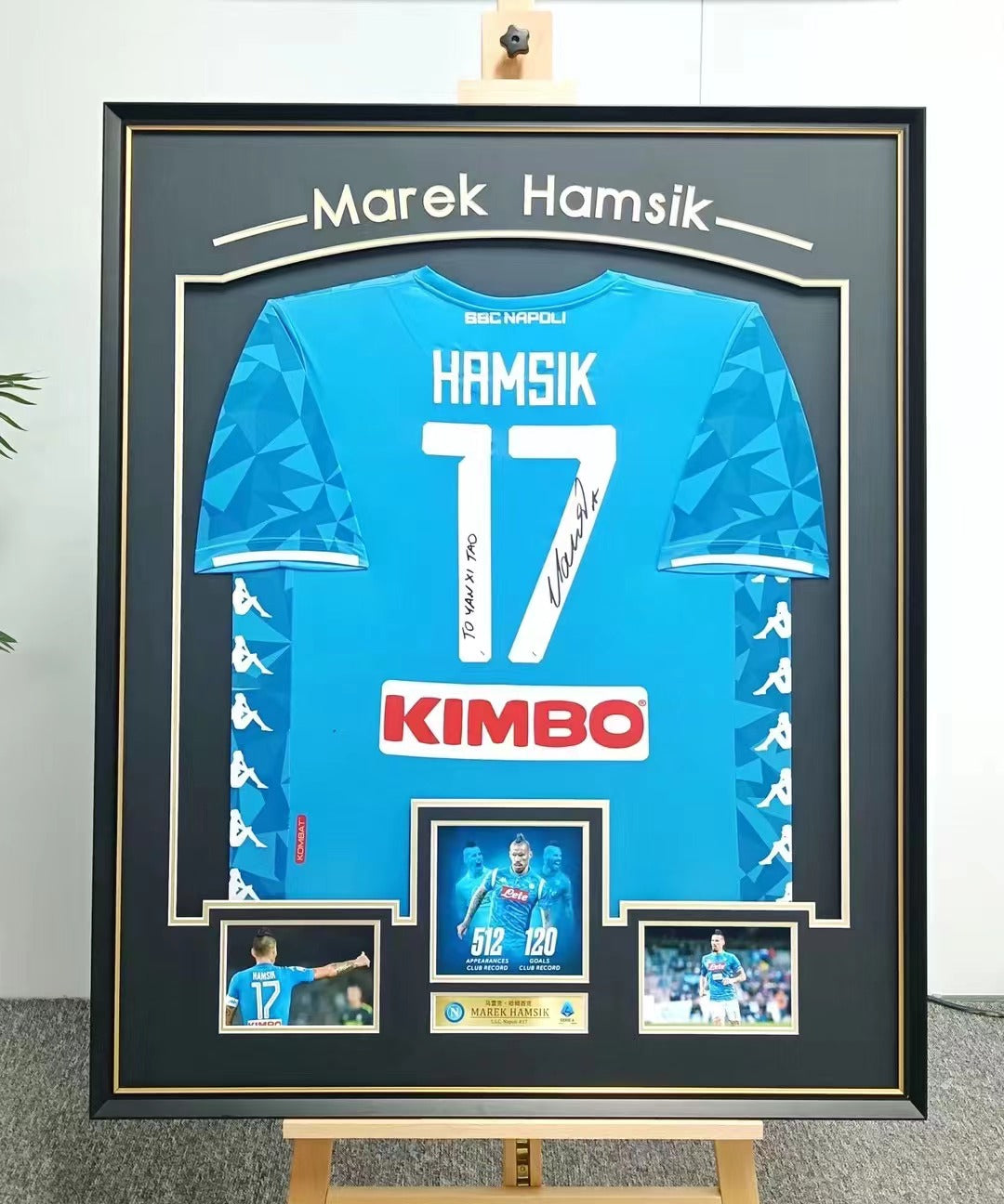 Marek Hamsik SSC Napoli Signed Jersey Framing