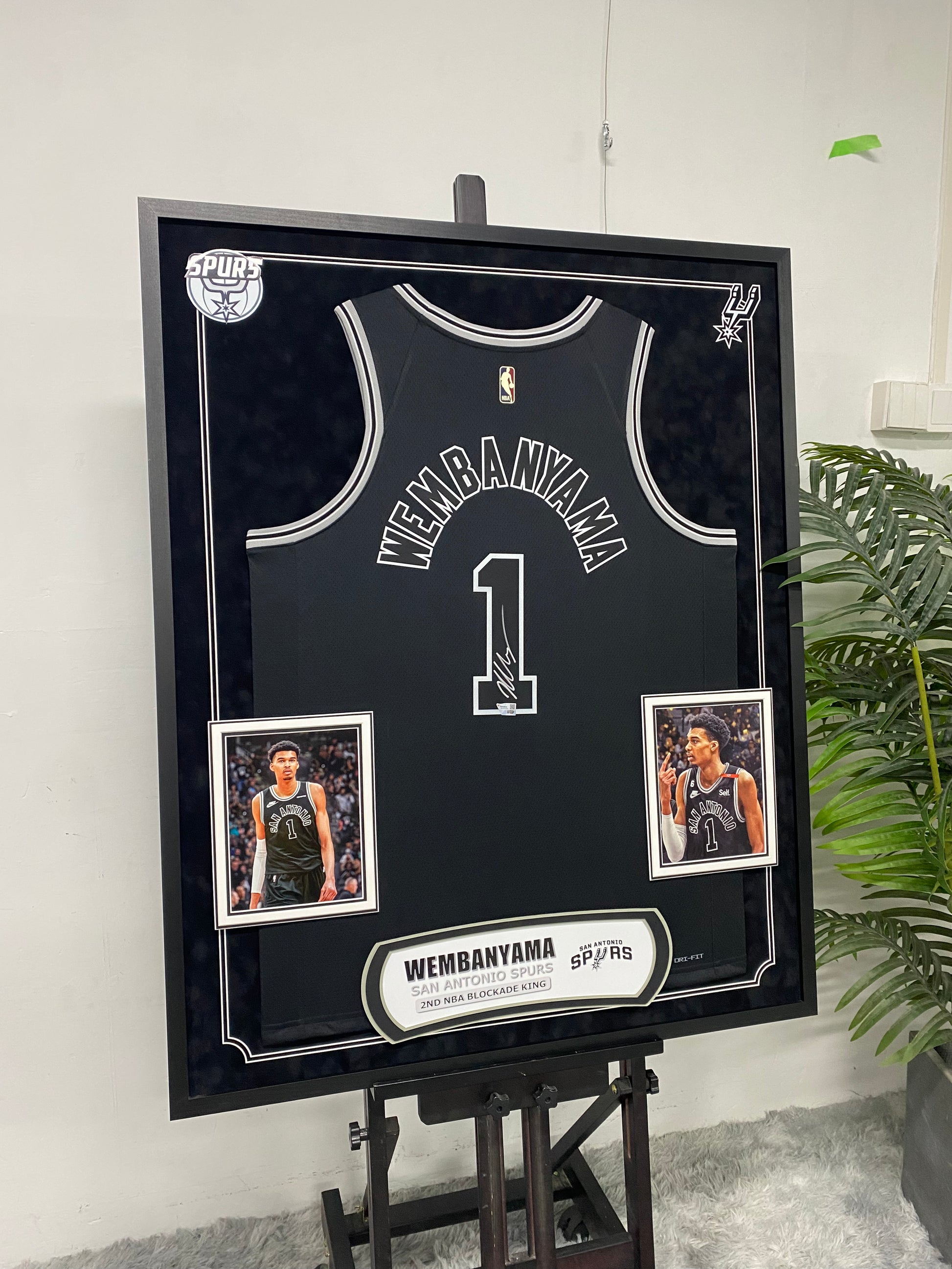 Victor Wembanyama San Antonio Spurs Signed Jersey Framed