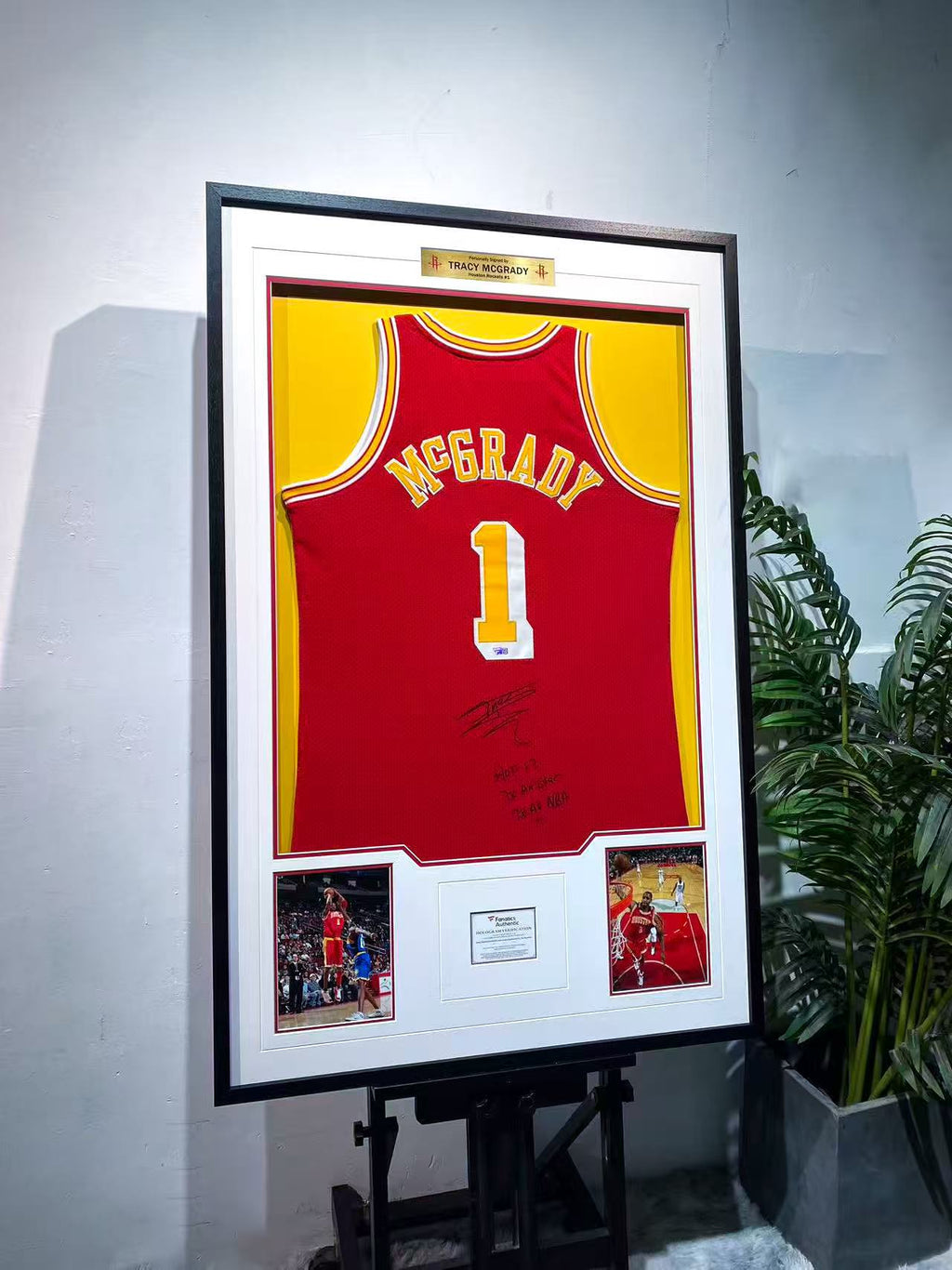 Tracy McGrady Houston Rockets Autographed Jersey Framing