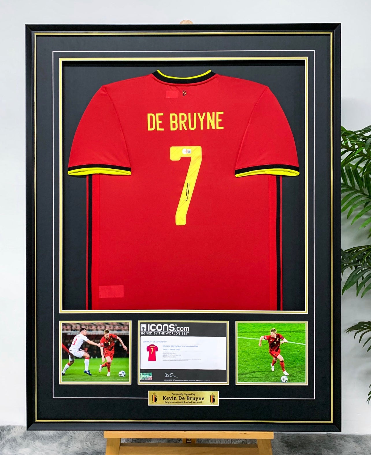 De Bruyne Belgium Autographed Custom Framed Jersey