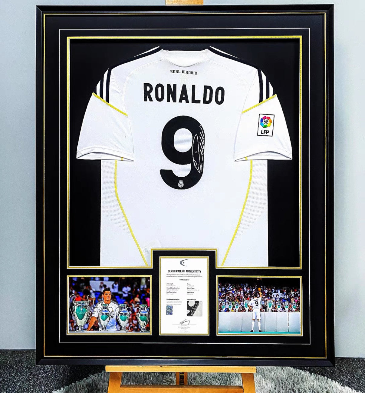 Cristiano Ronaldo Real Madrid CF Autographed Jersey Framed