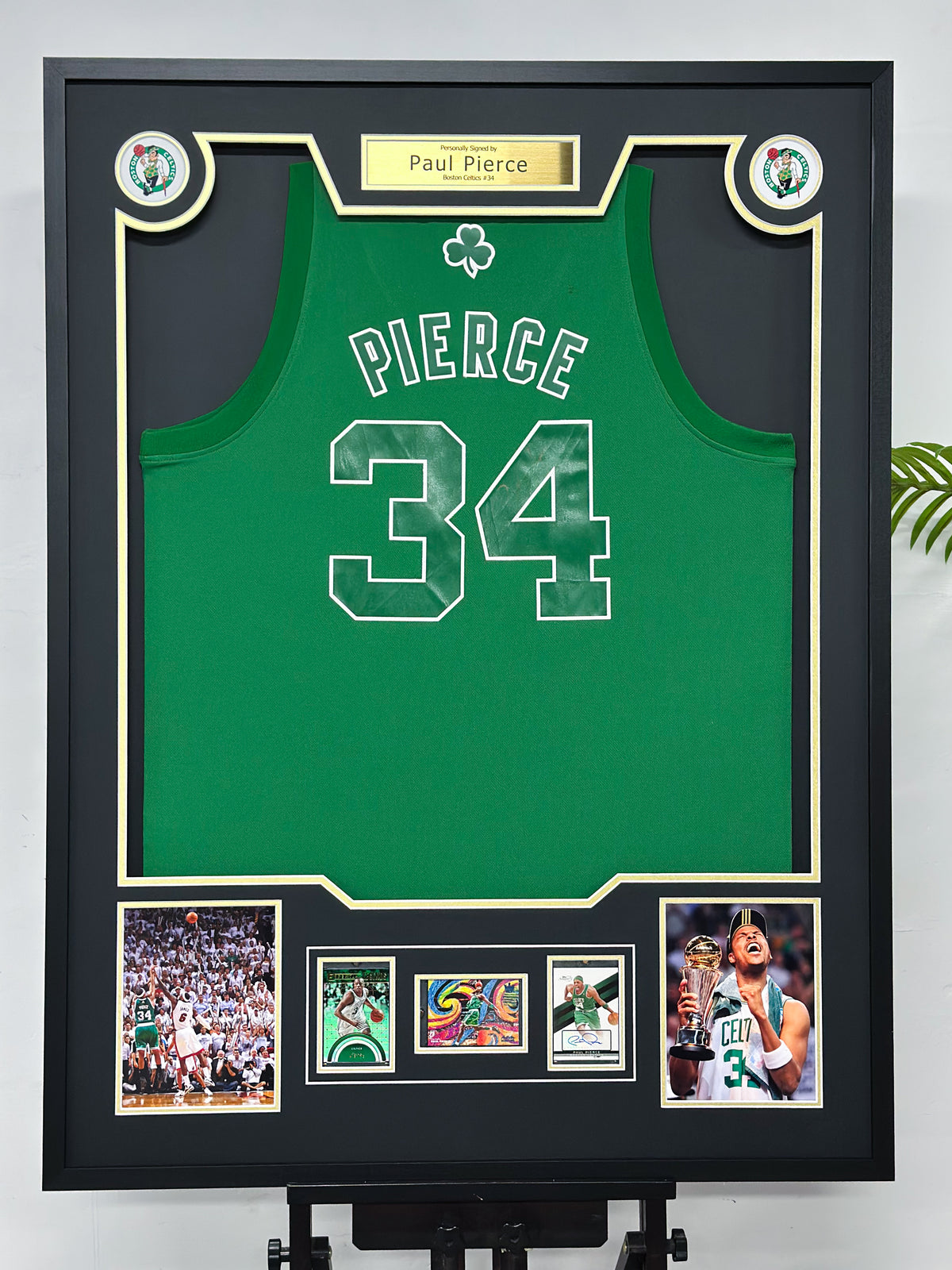 Paul Pierce Signed Celtics Framed Jersey