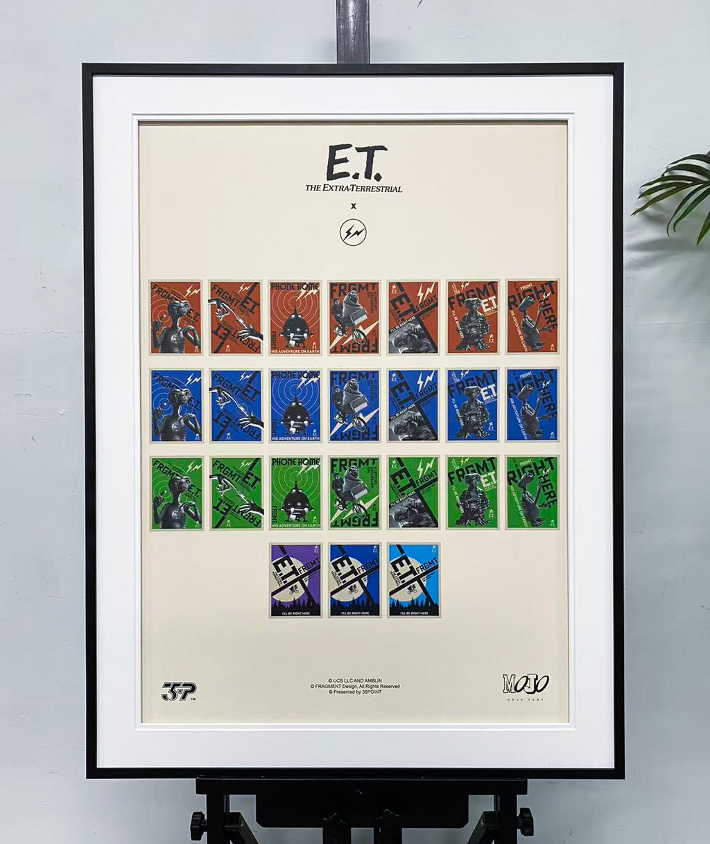 E.T. The Extra‑Terrestrial Stamp Art Display Frame