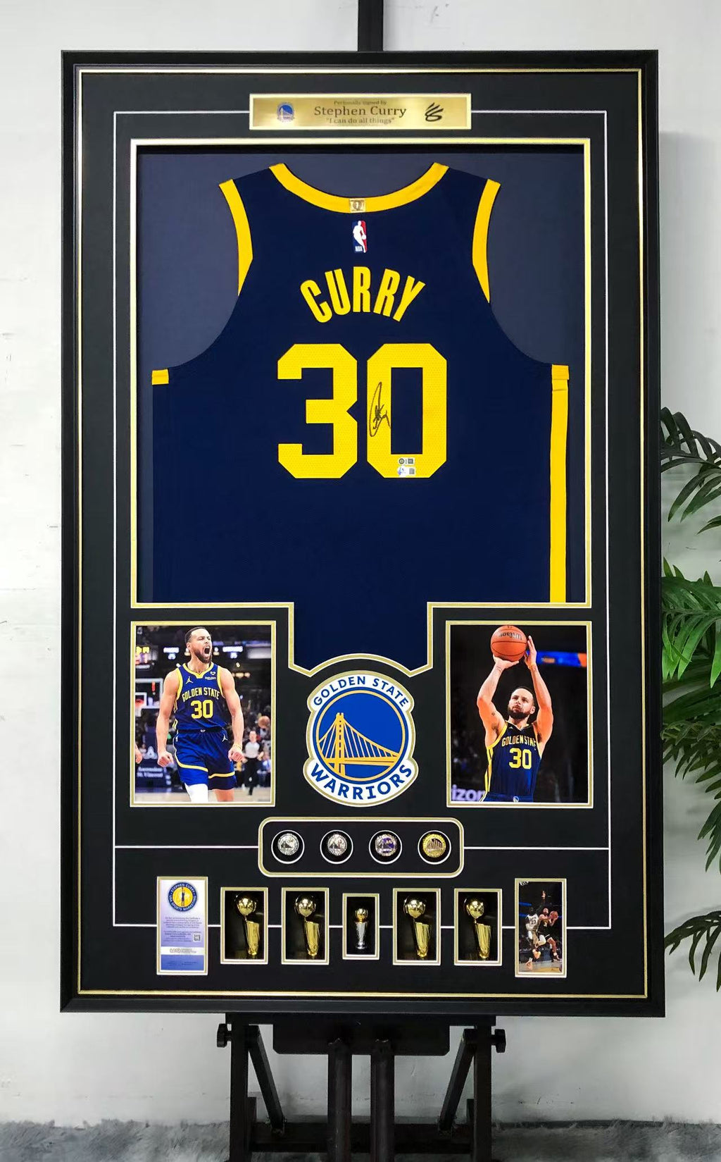 Stephen Curry Golden State Warriors Autographed Jersey Framed