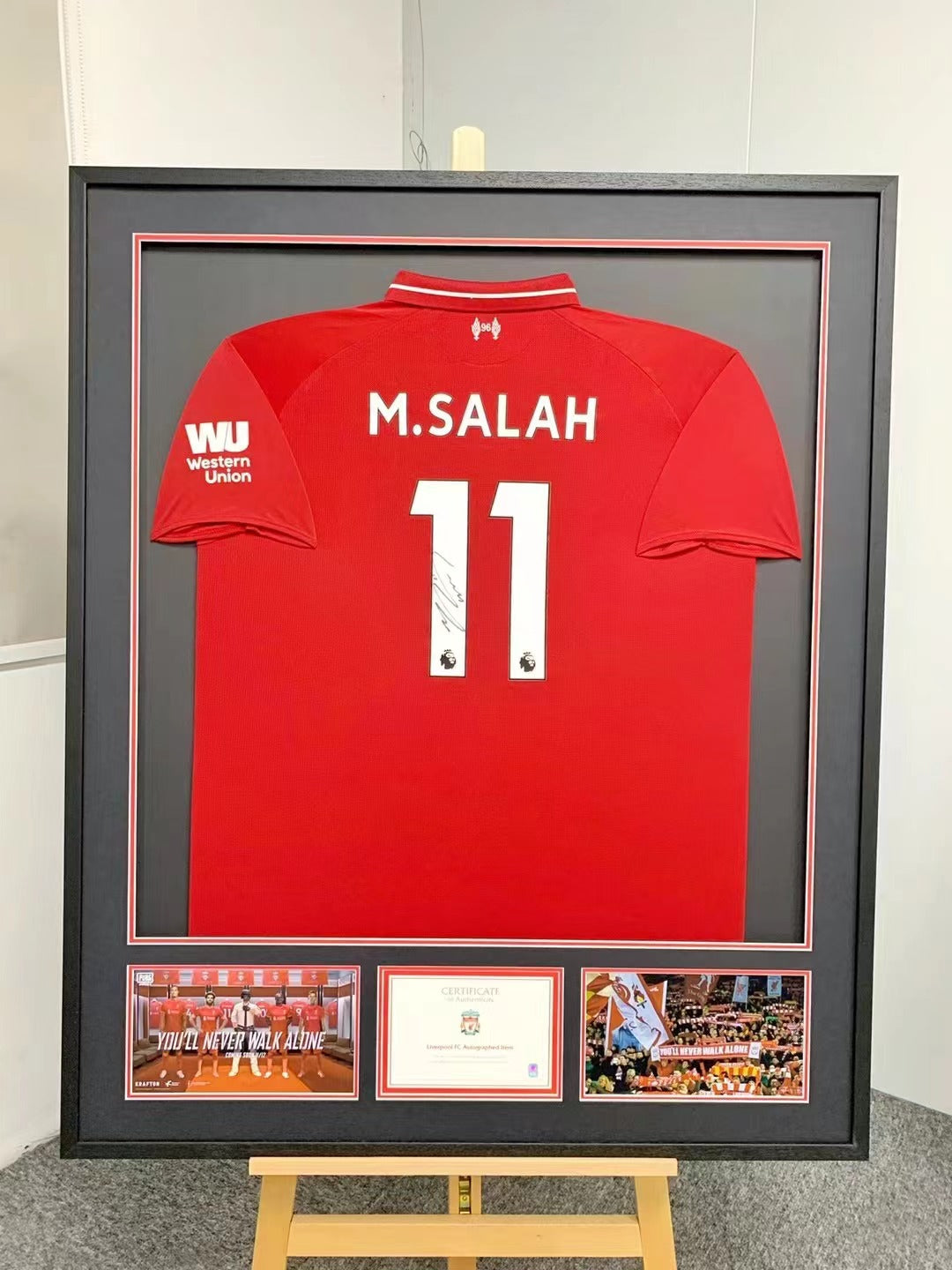 Mohamed Salah Liverpool FC Signed Jersey Framing