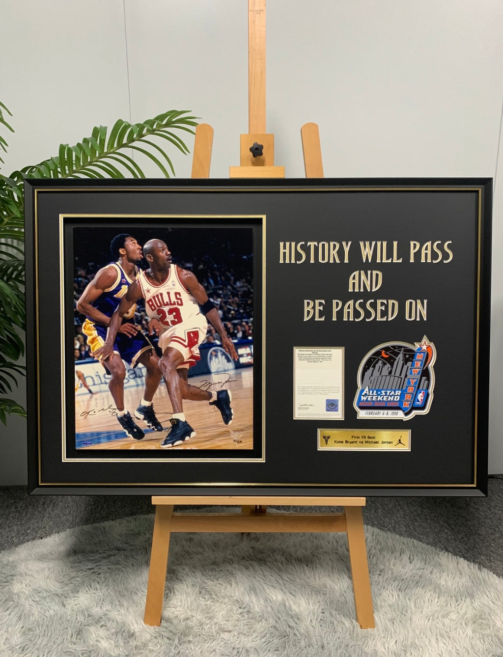 Michael Jordan Kobe Bryant Custom Framed Poster