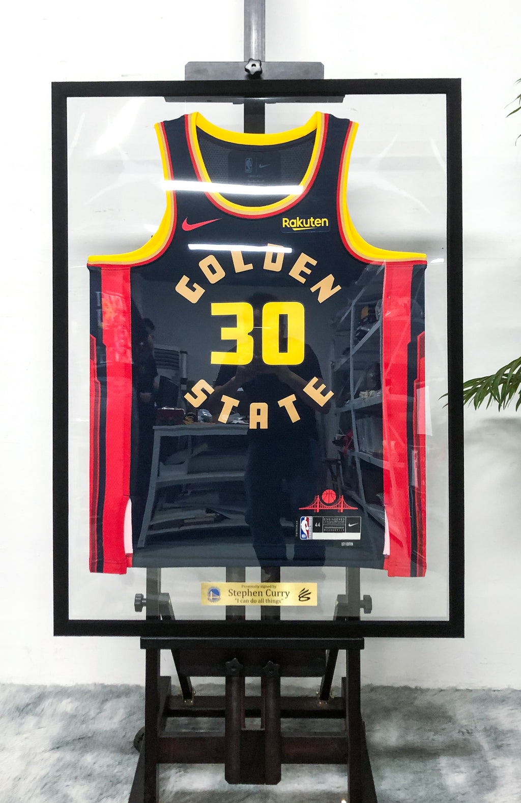 Stephen Curry Golden State Warriors Custom Framed Autographed Jersey