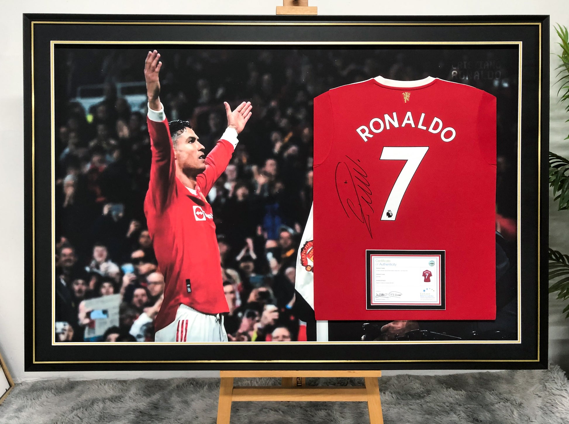 Cristiano Ronaldo Manchester United Football Club Jersey Custom Framing