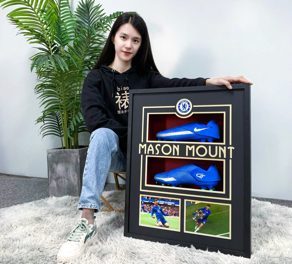 Mason Mount Chelsea Autographed Sneakers Custom Framing