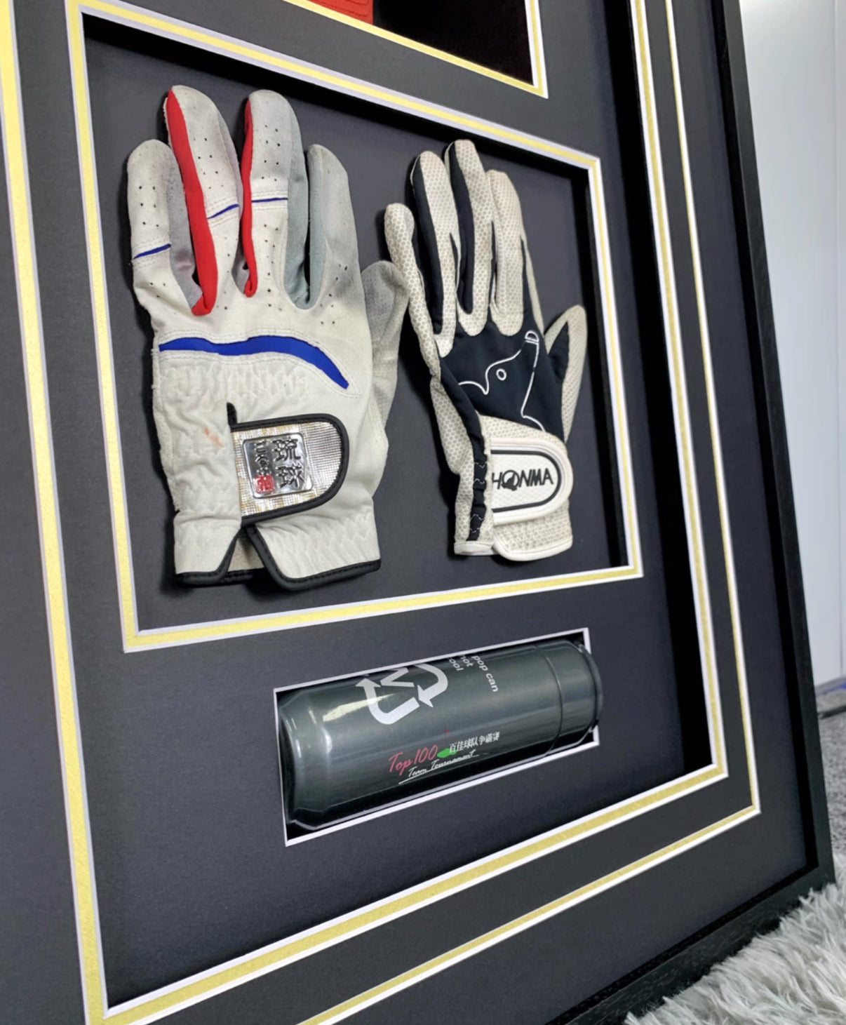 Autographed Gloves & Hat | Personalized Framed Keepsake