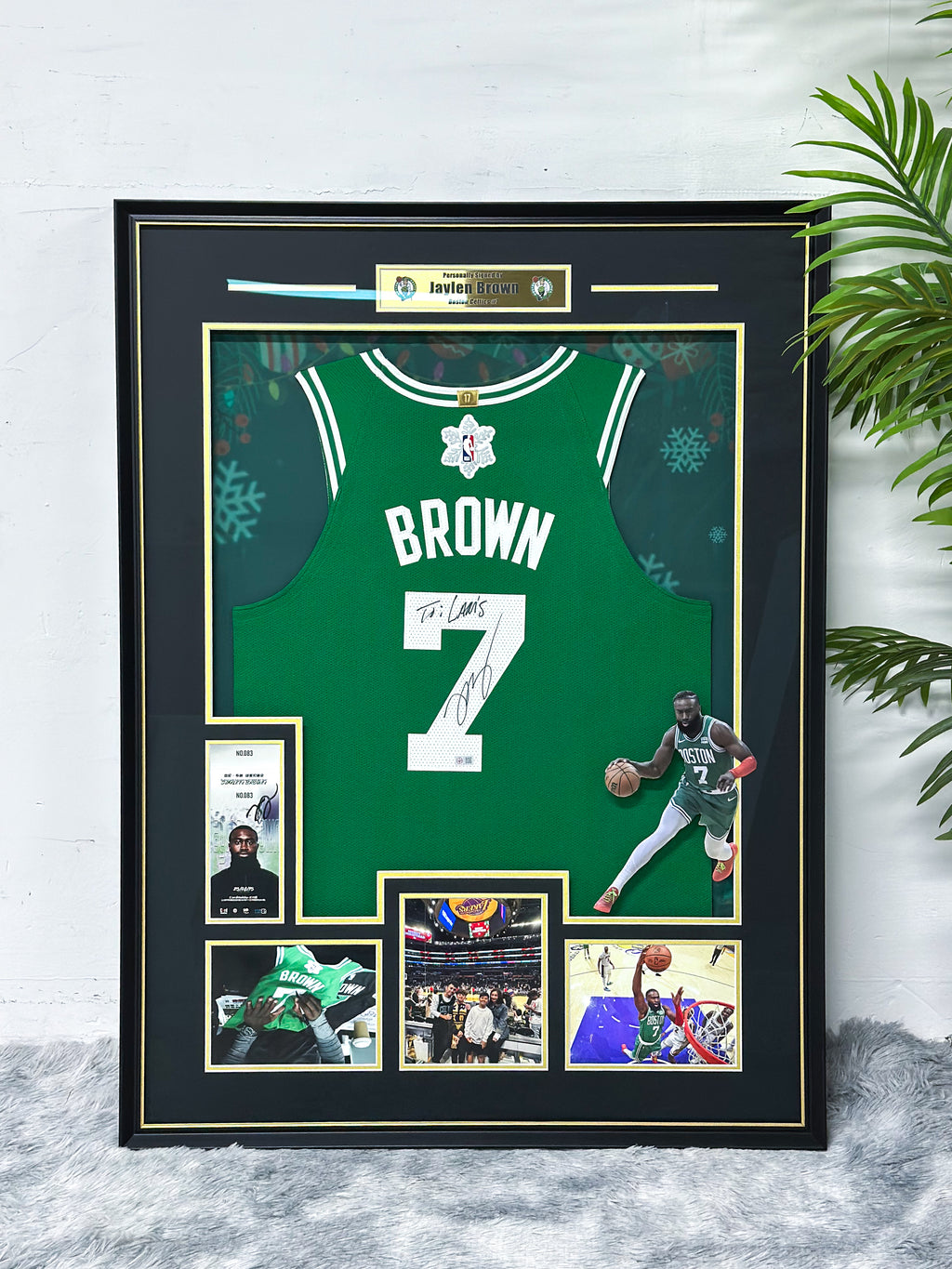 Jaylen Brown Boston Celtics Autographed Jersey Framed