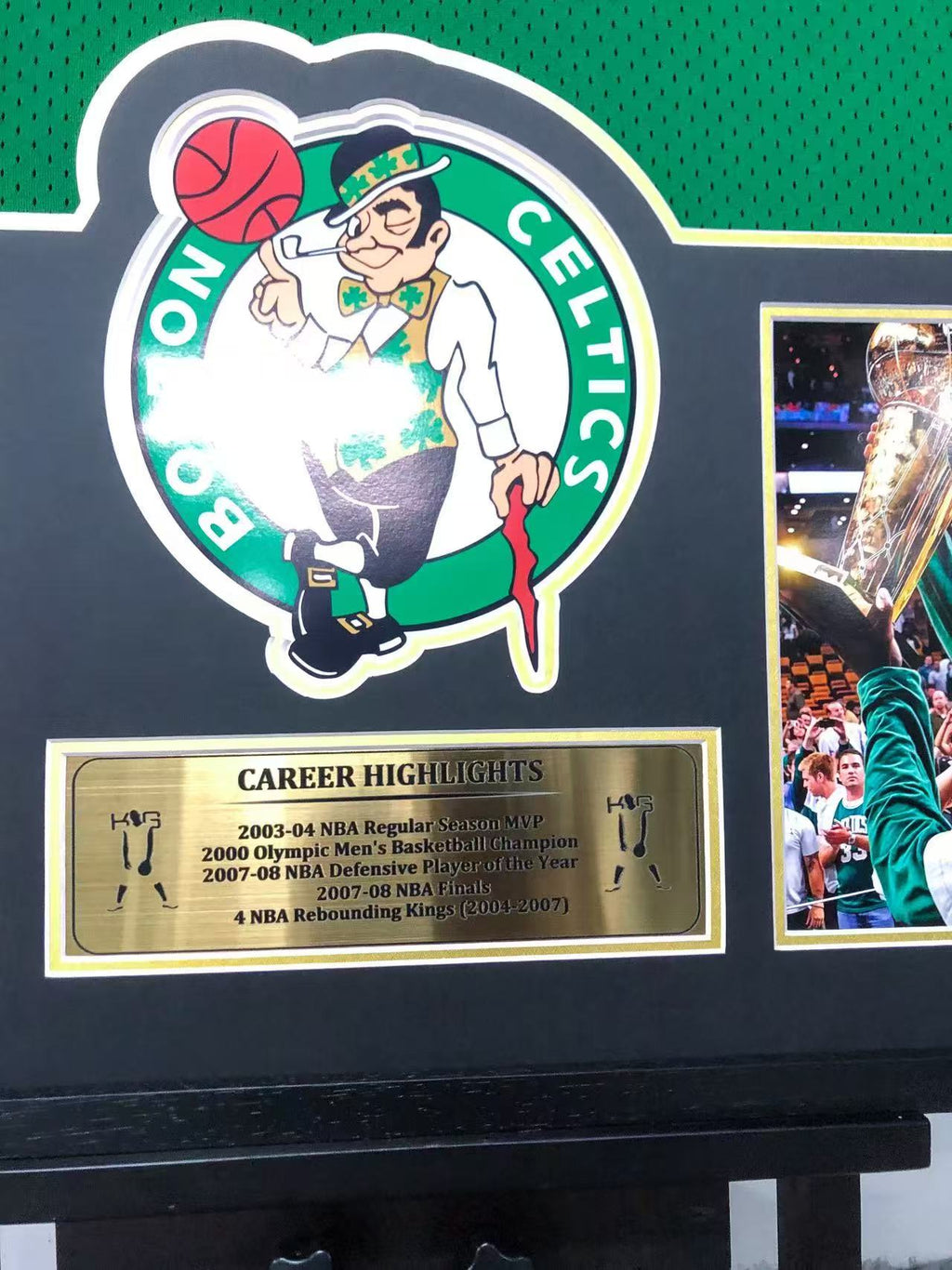 Kevin Garnett Boston Celtics Jersey Framing
