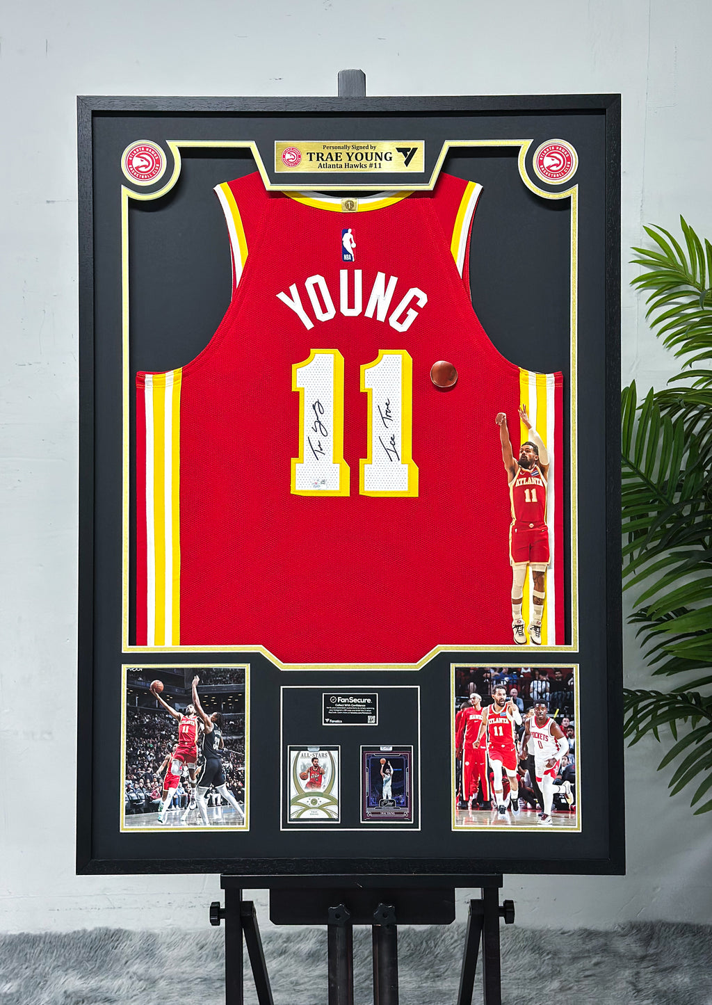 Trae Young Atlanta Hawks Autographed Jersey, Custom Framed