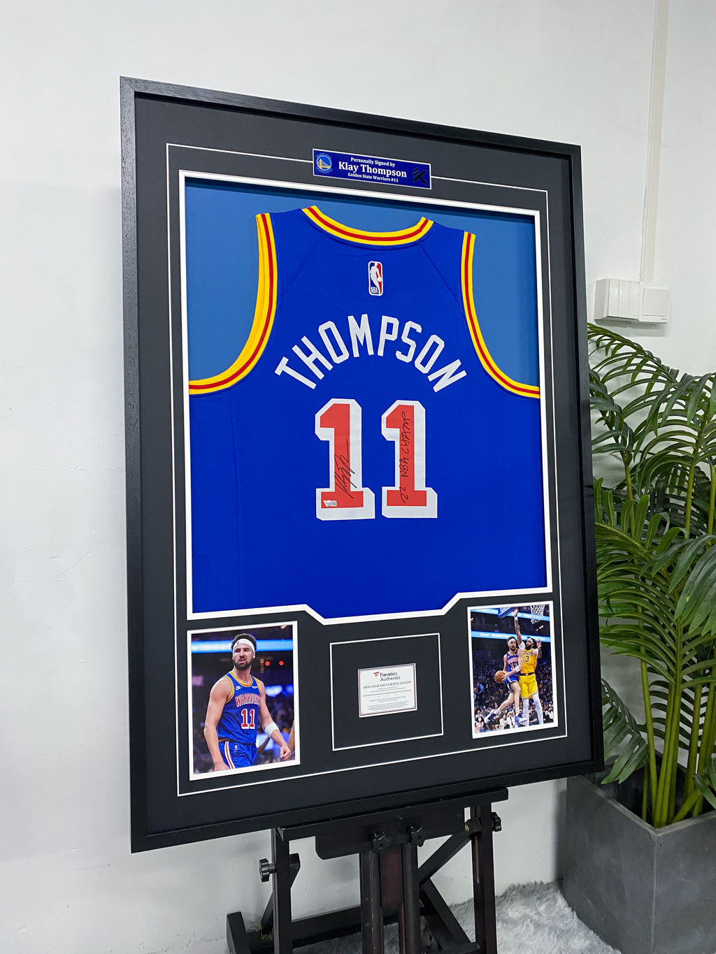 Klay Thompson Golden State Warriors Signed Jersey Framing