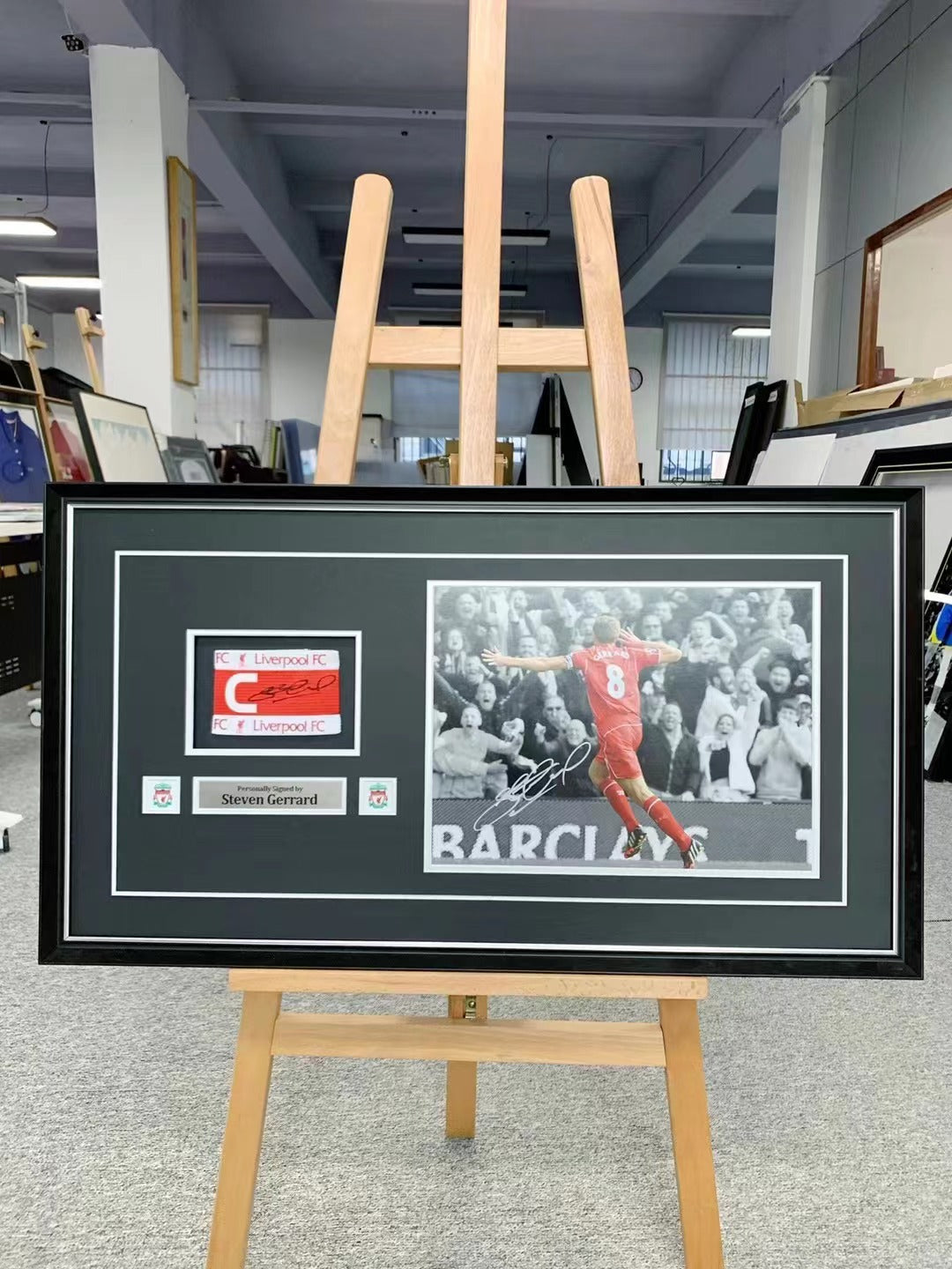 Steven Gerrard Liverpool FC Signed Jersey Framing