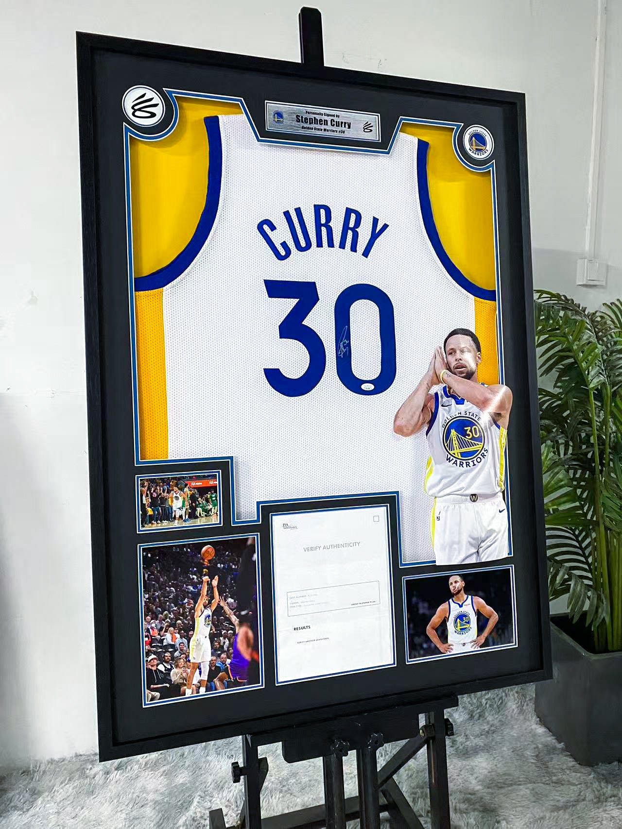 Stephen Curry Golden State Warriors Jersey Framed