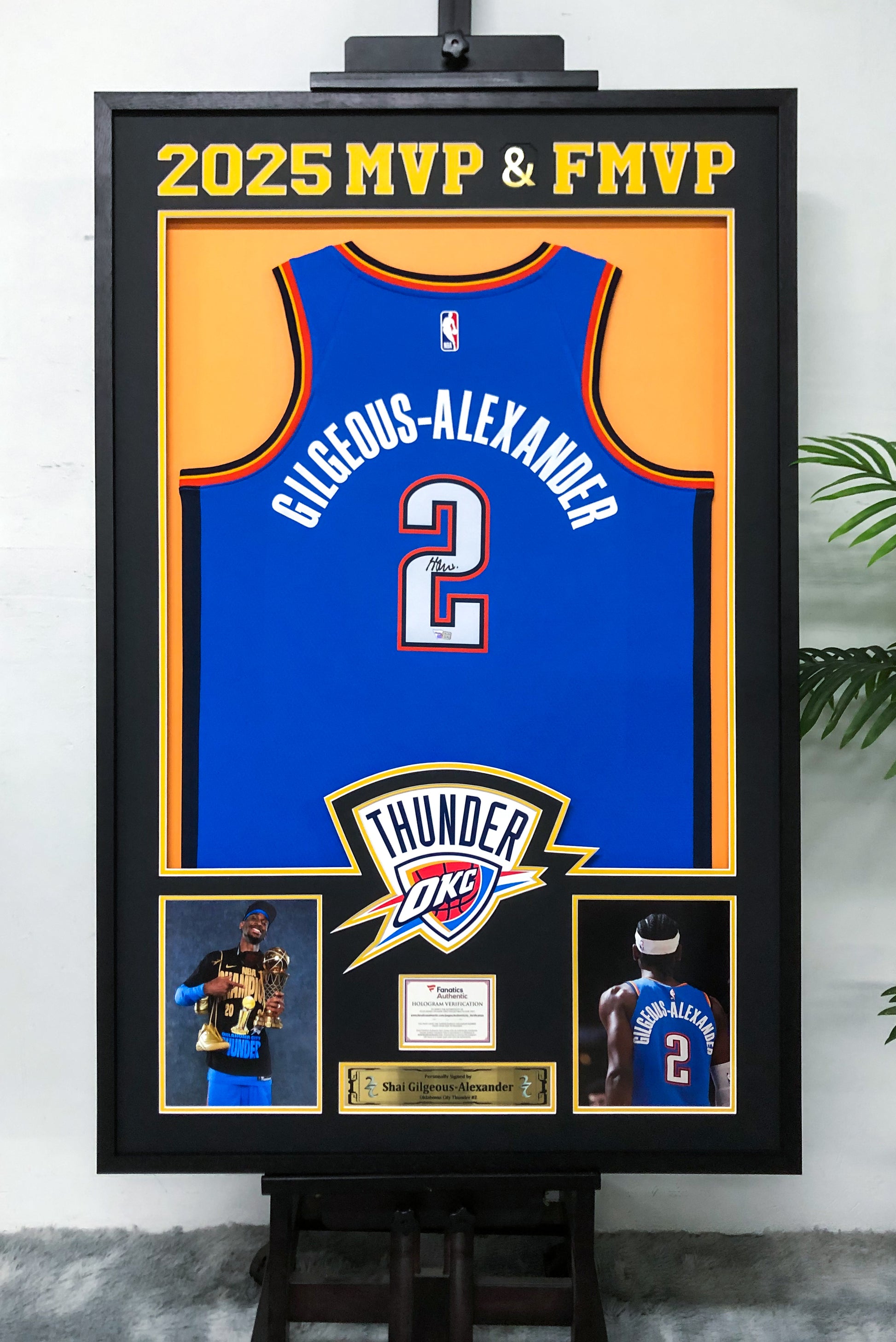 Shai Gilgeous-Alexander Oklahoma City Thunder Autographed Custom Framed Jersey