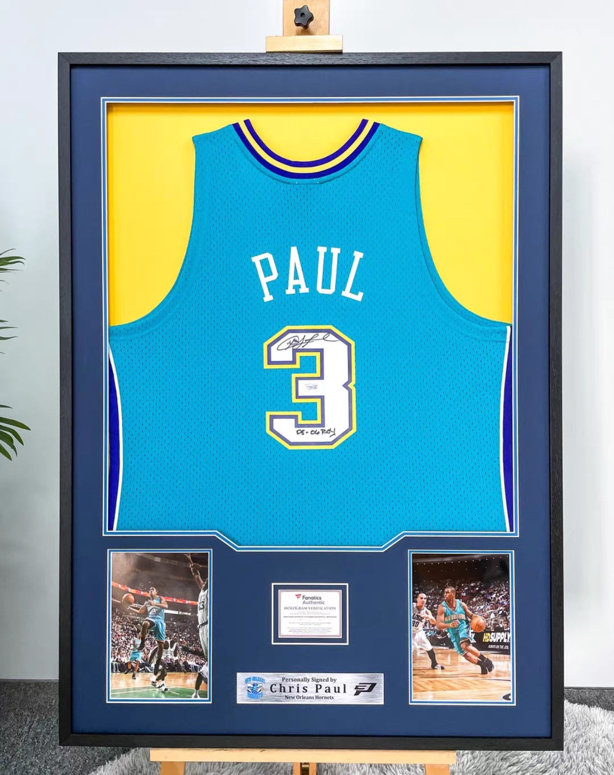 Chris Paul New Orleans Hornets Autographed Custom Framed Jersey