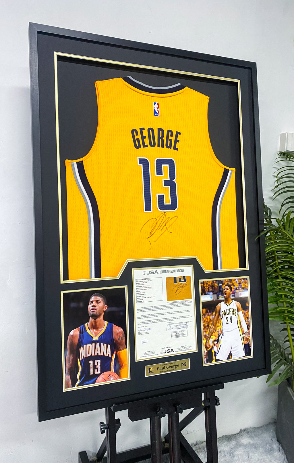 Paul George Indiana Pacers 13 Jersey Framing