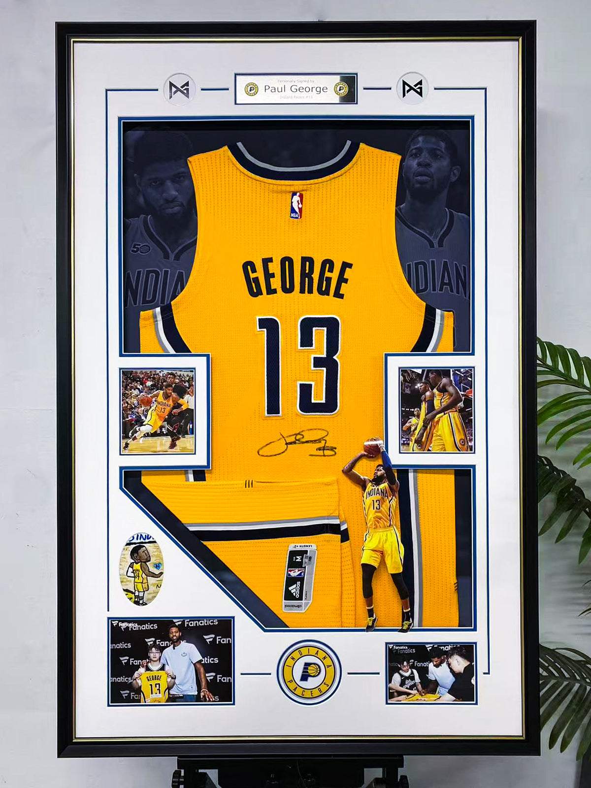Paul George Indiana Pacers Signed Jersey Framed