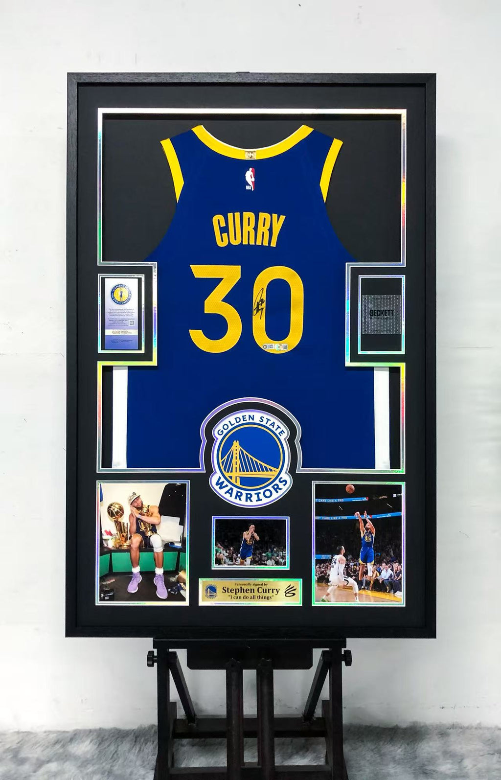 Stephen Curry Golden State Warriors Framed Signed Jersey