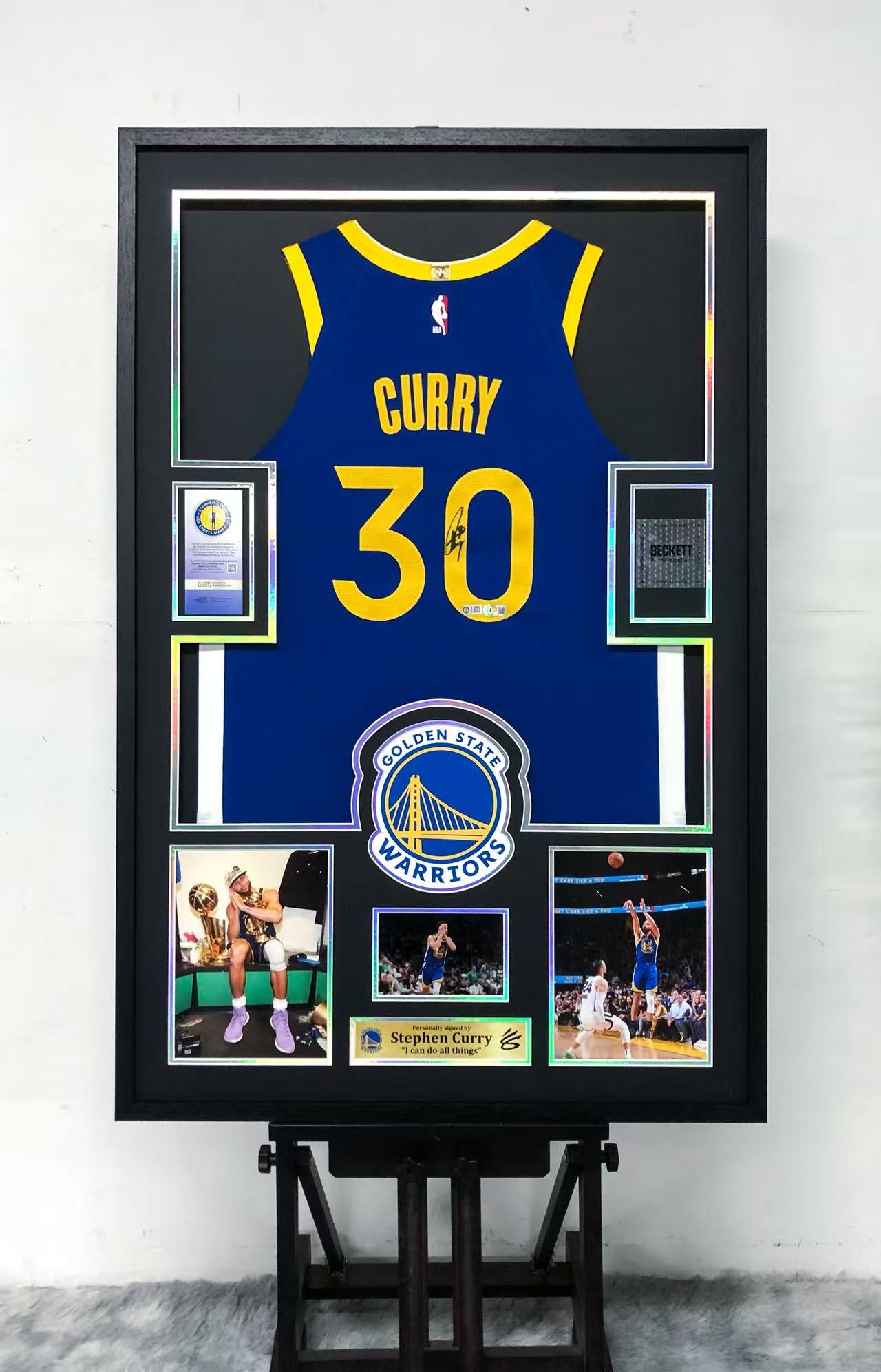 Stephen Curry Golden State Warriors Framed Signed Jersey