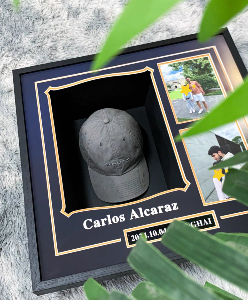 Carlos Alcaraz Hat Sentimental Item Custom Framed