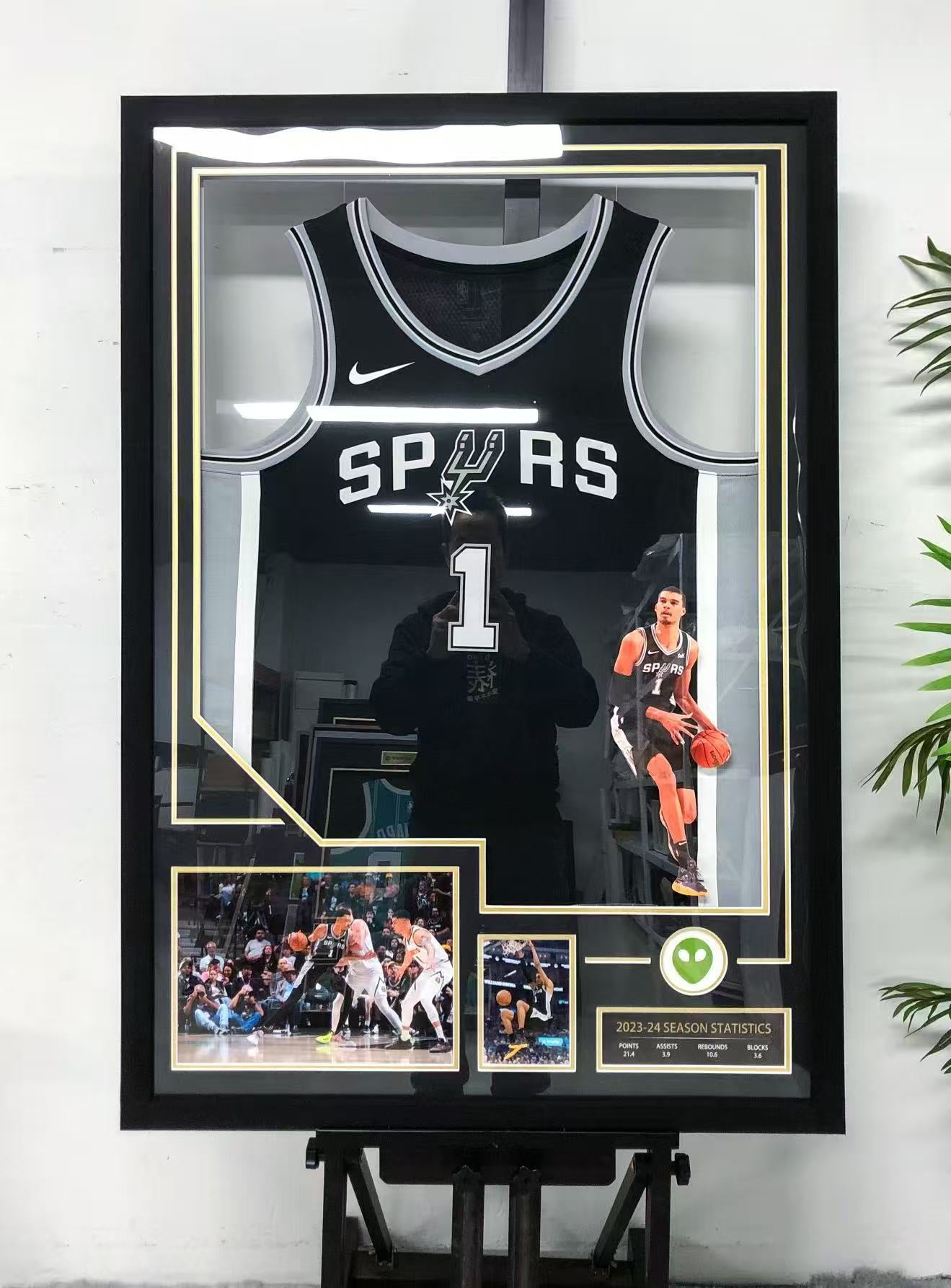 Victor Wembanyama San Antonio Spurs Framed Signed Jersey