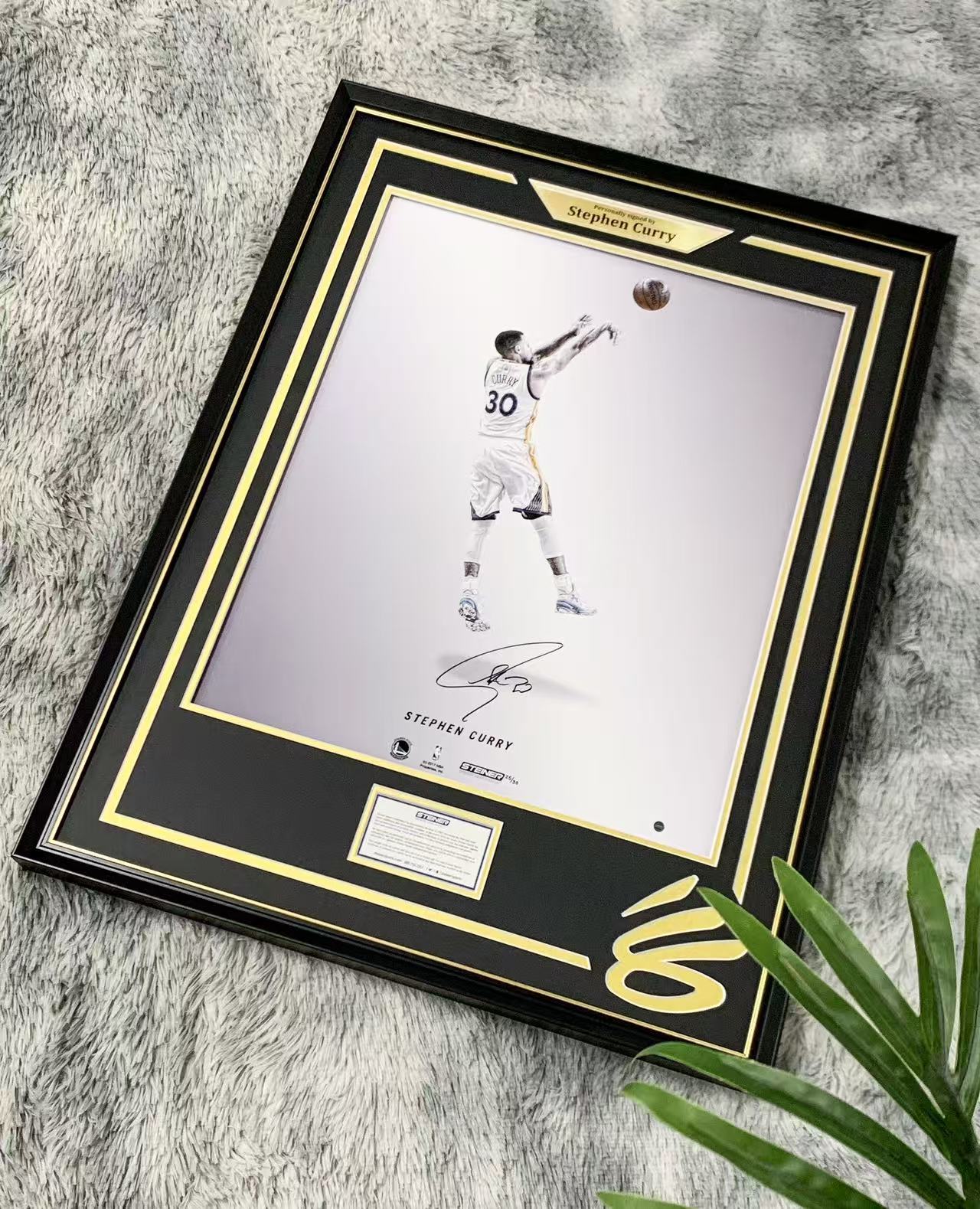 Stephen Curry Autographed Custom Framed Poster