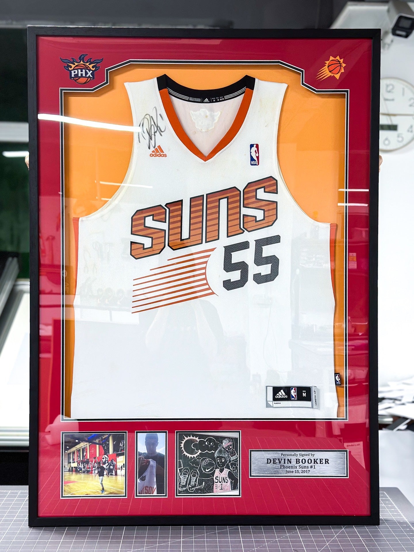 Devin Booker Phoenix Suns Autographed Custom Framed Jersey