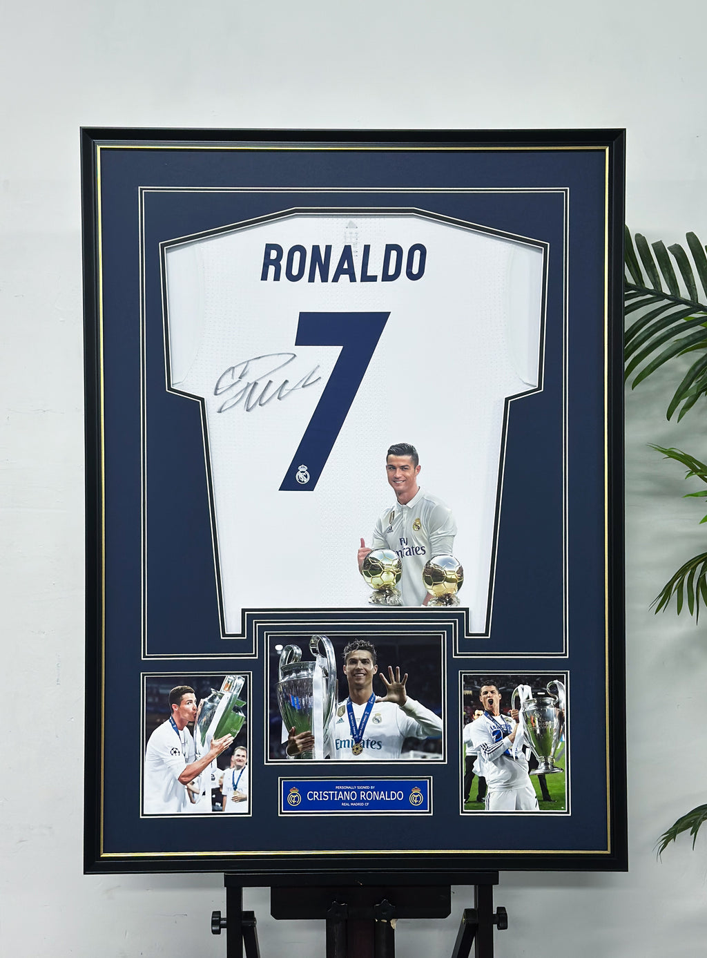 Cristiano Ronaldo Real Madrid #7 Jersey Framed