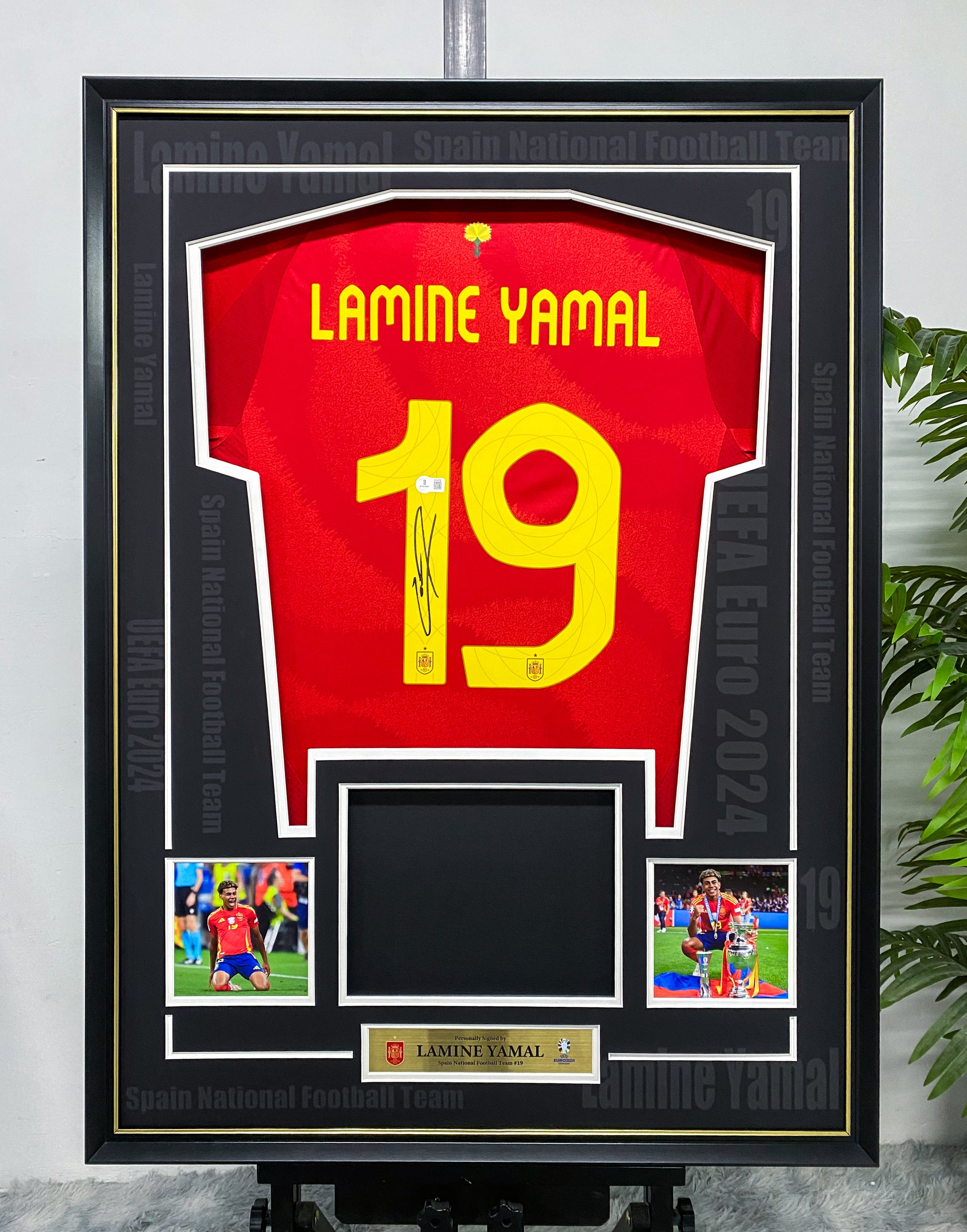 Lamine Yamal Spain National Team Jersey Framing