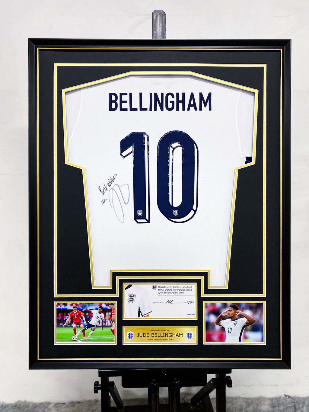 Jude Bellingham England National Team Signed Jersey Framed