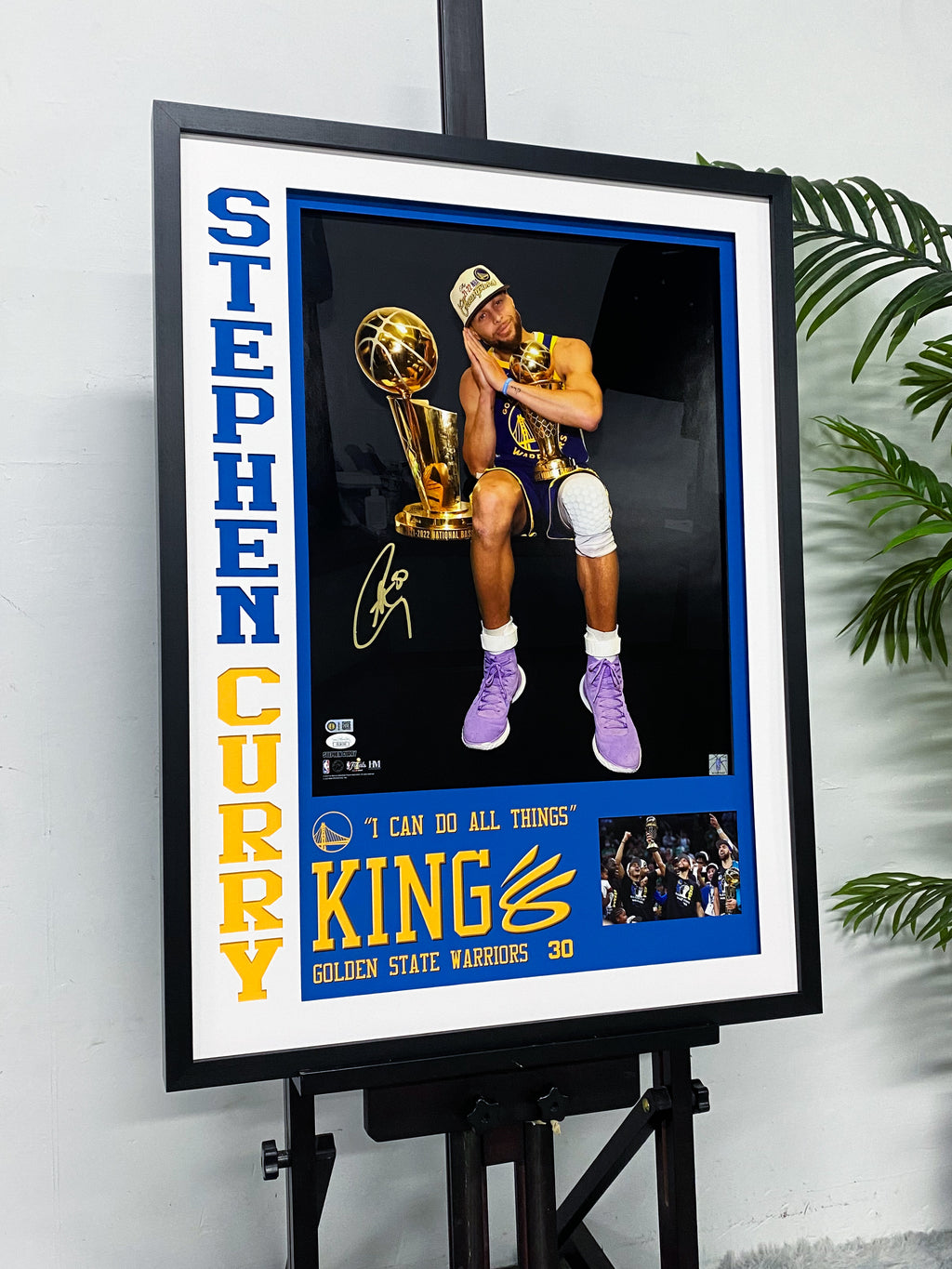 Stephen Curry Golden State Warriors Signed Poster Framing