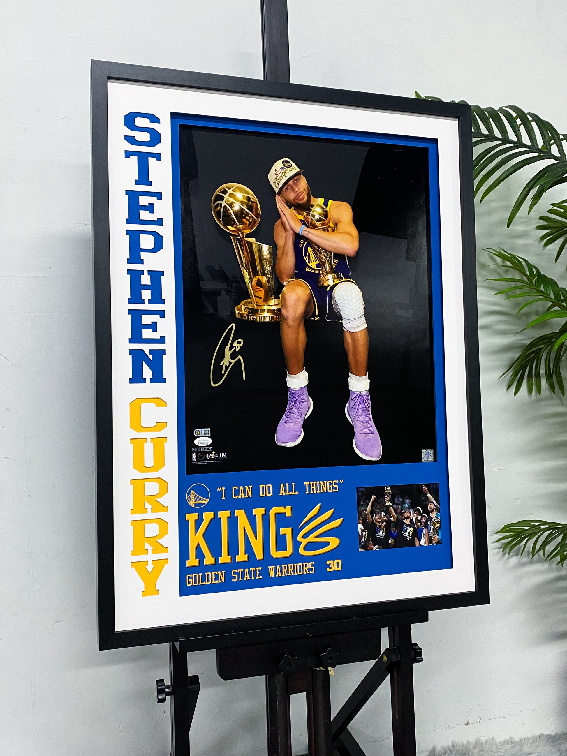 Stephen Curry Golden State Warriors Signed Poster Framing