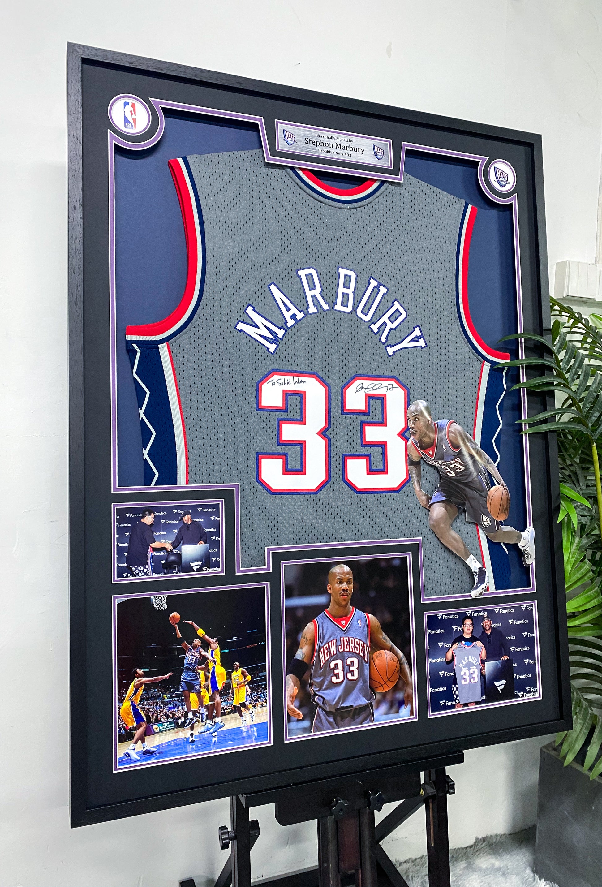 Stephon Marbury New Jersey Nets 33 Jersey Framing
