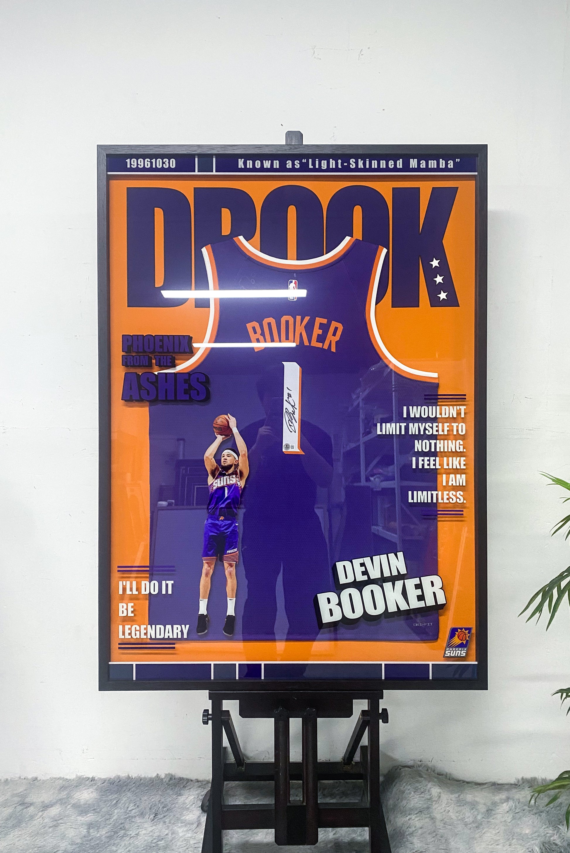 Devin Booker Phoenix Suns Jersey Custom Framing