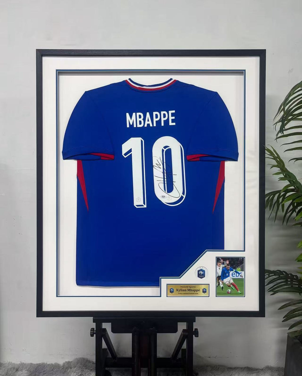 Kylian Mbappé France National Team Signed Jersey Framing