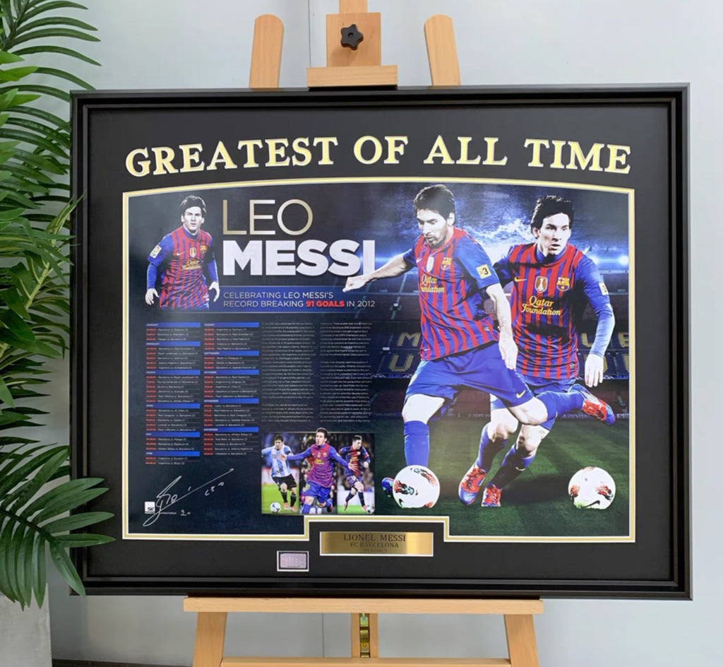 Barcelona Poster Autographed Jersey – Custom Framing