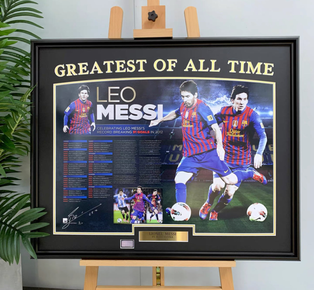 Barcelona Poster Autographed Jersey – Custom Framing