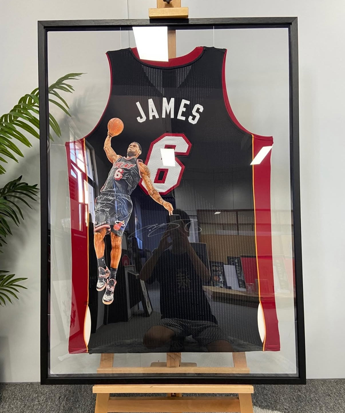 LeBron James Cleveland Cavaliers Autographed Jersey Framed