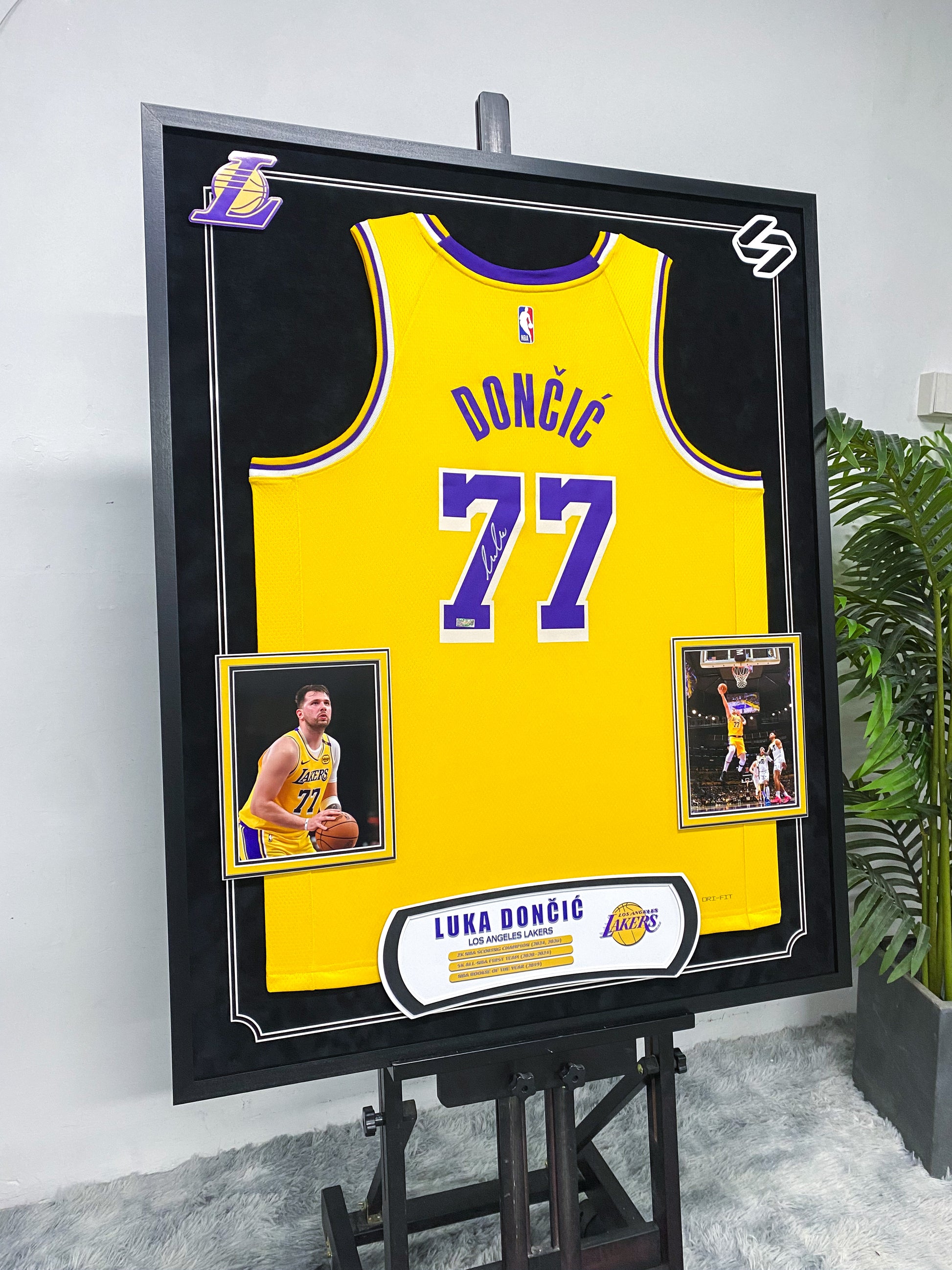 Luka Dončić Los Angeles Lakers Jersey Framing