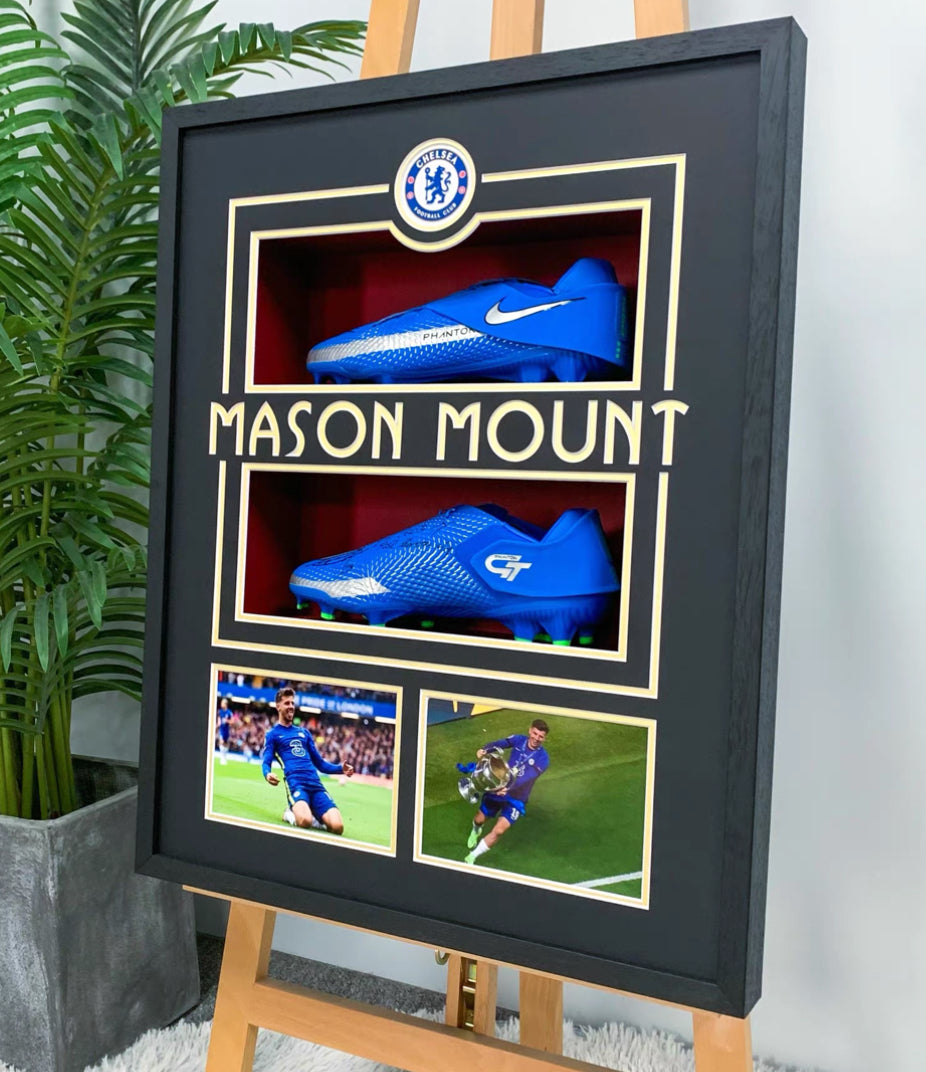 Mason Mount Chelsea Autographed Sneakers Custom Framing