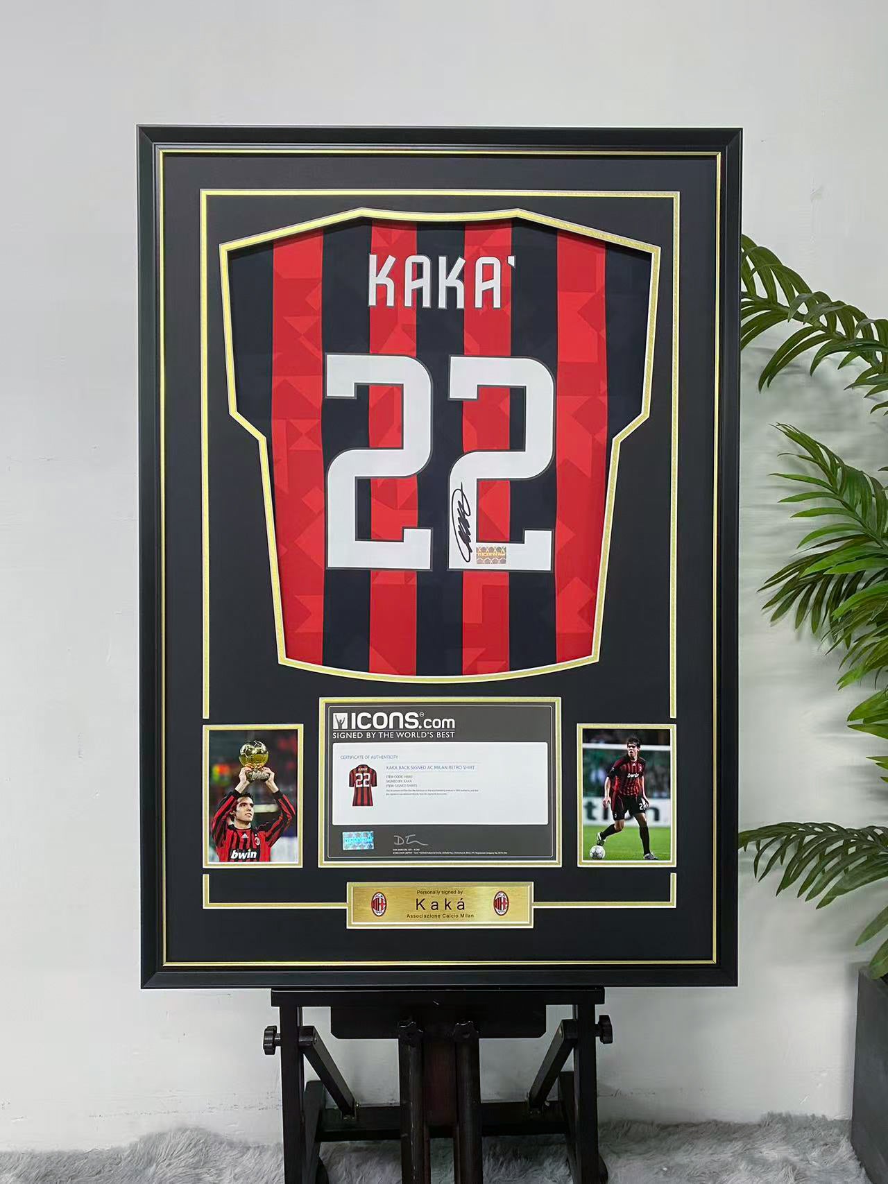 Kaka AC Milan Autographed Jersey Framing Sentimental Item