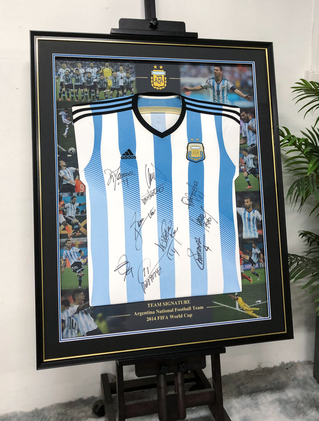 Argentina National Team Autographed Jersey Custom Framed