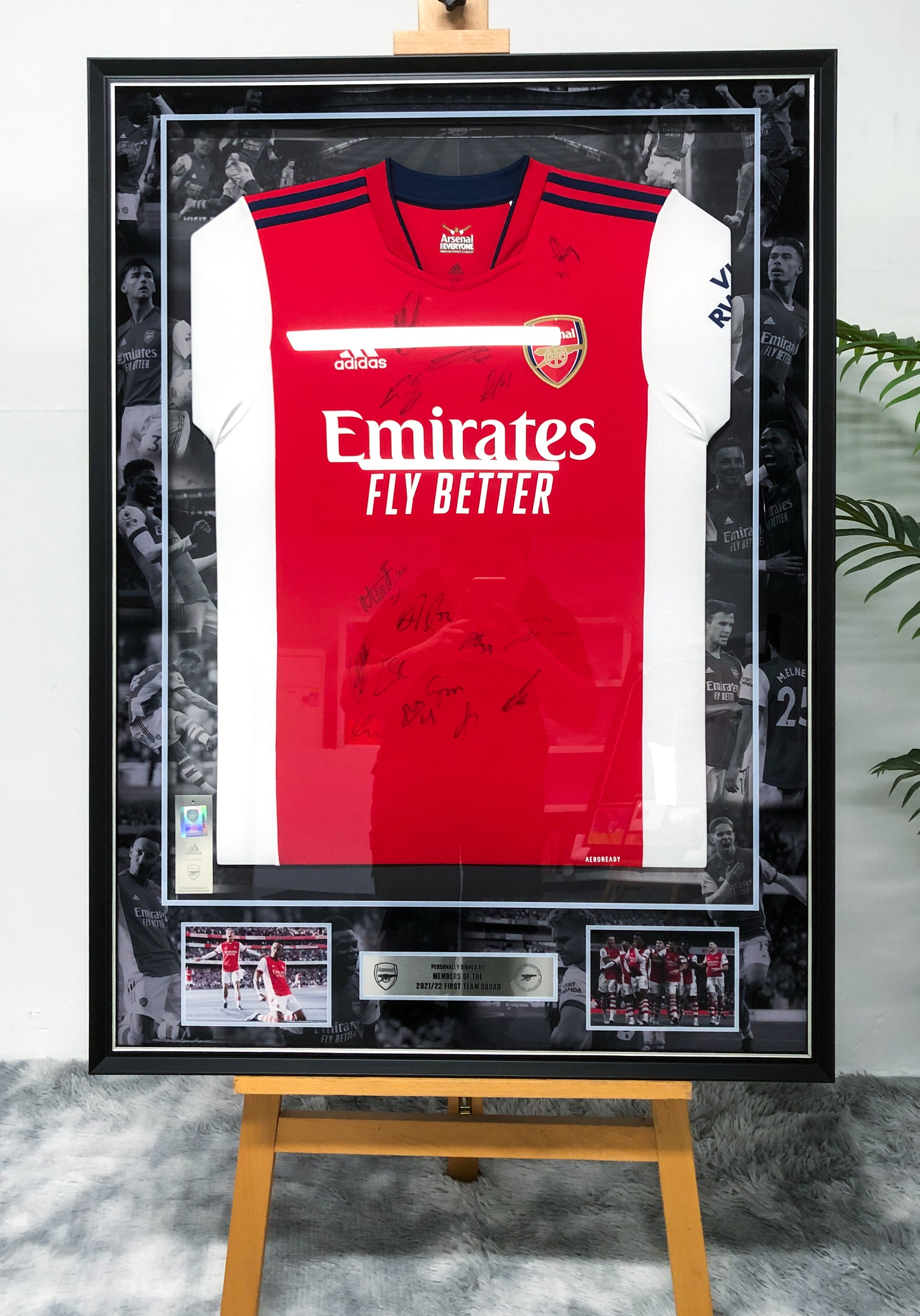 Arsenal Football Club Autographed Framed Jersey