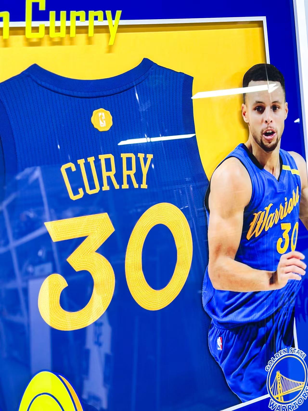 Stephen Curry Golden State Warriors Autographed Jersey Framed