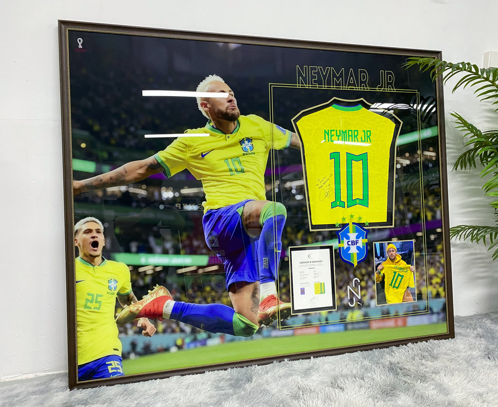 Neymar Jr Brazil National Team Jersey Framing